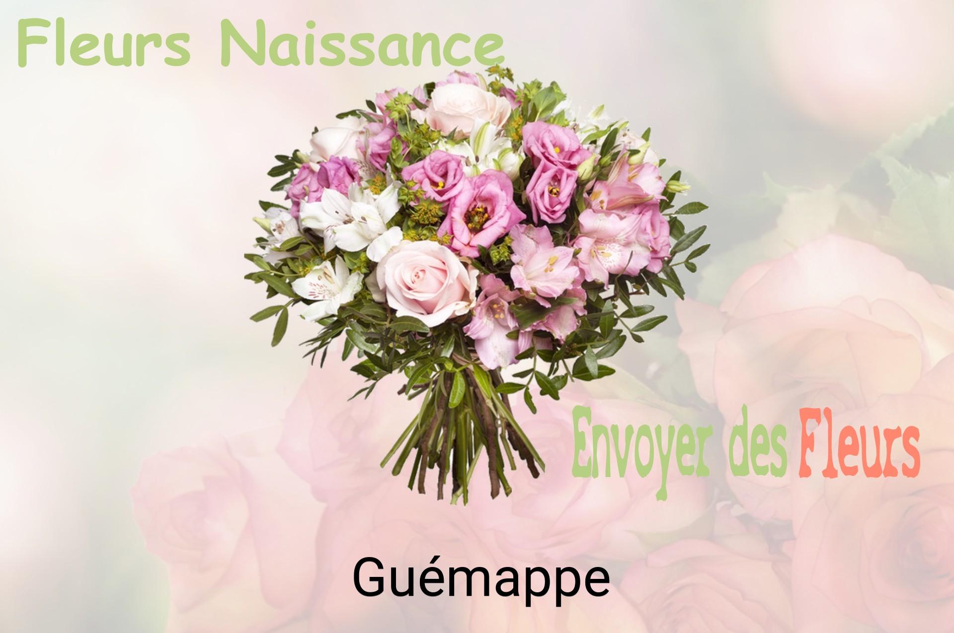Bouquet de fleurs de naissance livré à Guémappe